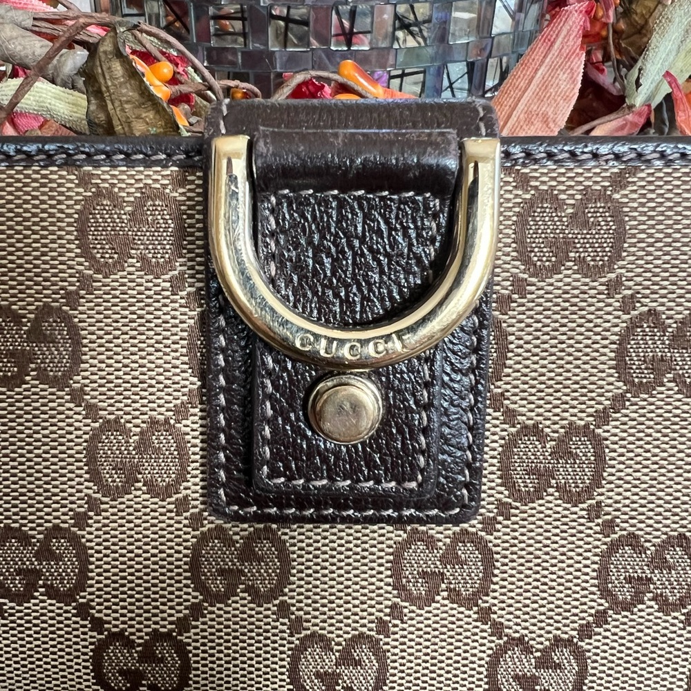 Gucci Abbey Long GG Canvas Beige Wallet - Picture 2 of 15
